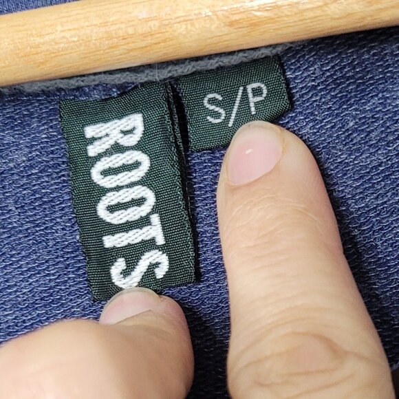 Roots Active Women's Blue Votton Blend Long Sleeve Pockets Hooded Sweatshirt S - Picture 6 of 11